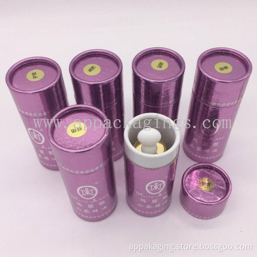 High quality and cheap small type perfume packaging round tube box/perfume box